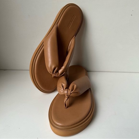 Old Navy Shoes - old navy tan Thong Platform Sandals